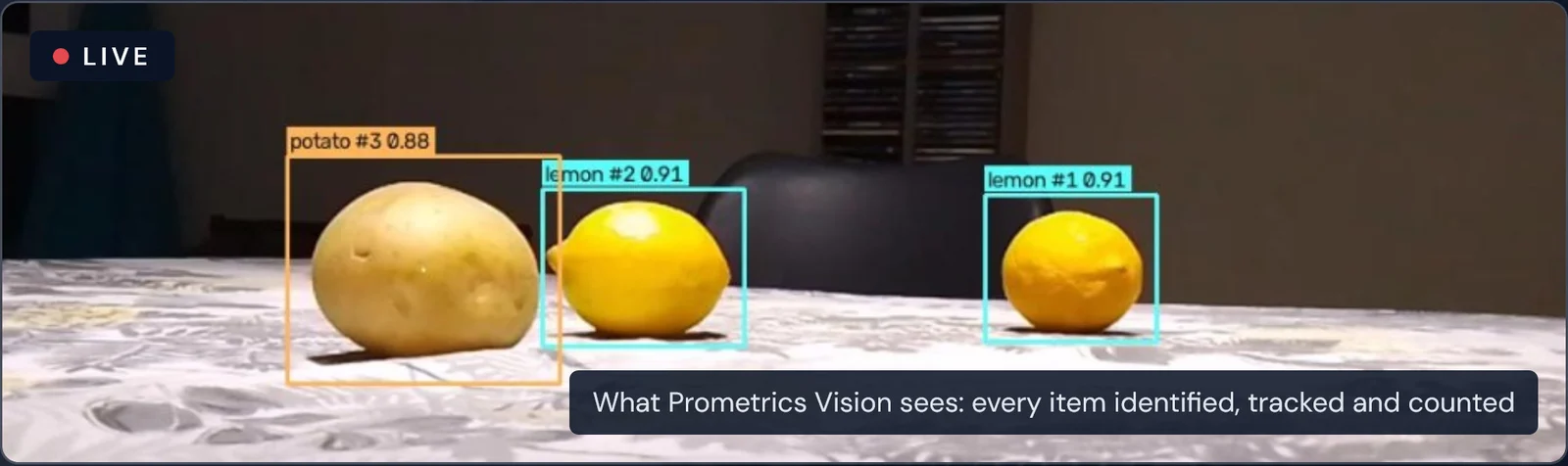 Prometrics Vision identifying and counting items